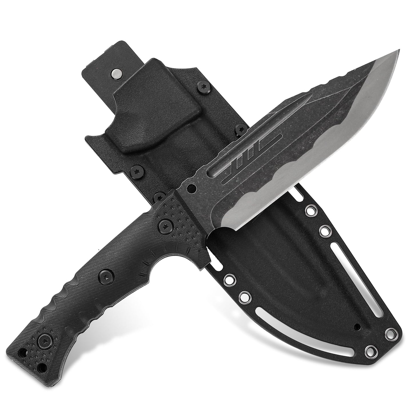 Brarvagur Big Fixed Blade Hunting Knives Tactical Knife Full Tang with Sheath Outdoor survival knife for Camping Hiking Gift Knives for Dad Husband Men