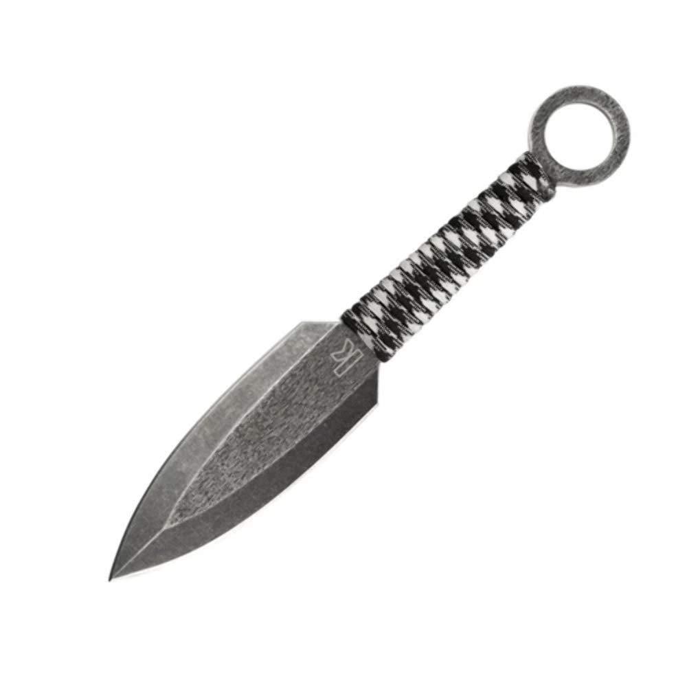 Kershaw Ion Throwing Knife Set (1747BWX); Three Full Tang 4.5 In. High-Performance 3Cr13 Double-Edged Spearpoint Blades; Black-Oxide Finish; Paracord Wrapped Handle; Includes Nylon Sheath; 4 OZ  Gray