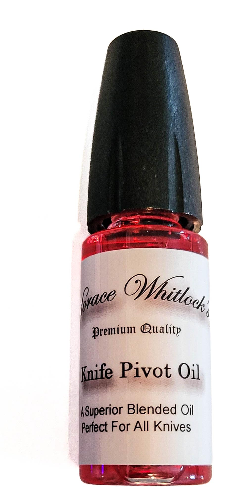 Knife Pivot Lubricating Oil Honing Cleaning and Lubricating Knives Premium Lubricant Blade Care Precision Oiler Bottle Horace Whitlock’s Trusted Brand