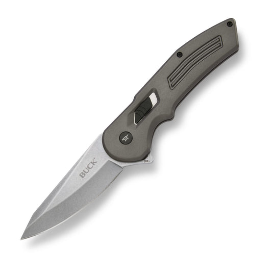 Buck Knives 262 Hexam Assist Spring-Assist Folding Pocket Knife 3.35" Stainless Steel Blade Pocket Clip (Gray)