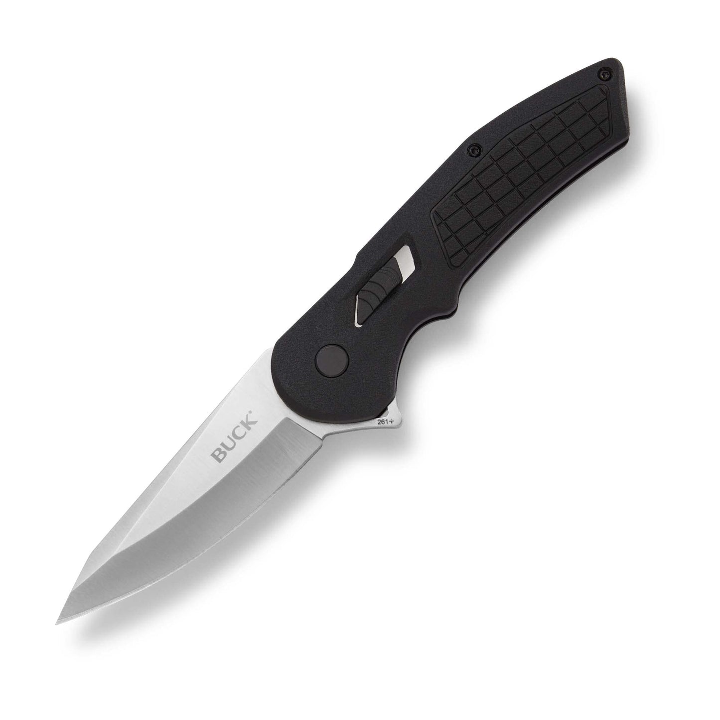 Buck Knives 261 Hexam Folding Pocket Knife 3.35" Stainless Steel Blade Pocket Clip (Black)