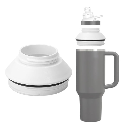 2Pcs Tumbler Adapter for Stanley to Cirkul Food Grade Silicone Adapter Only Fits 40oz Stanley Tumblers Leakproof Adapter Lid for Stanley BPA Free Plastic Cirkul Sports Water Bottle Accessories