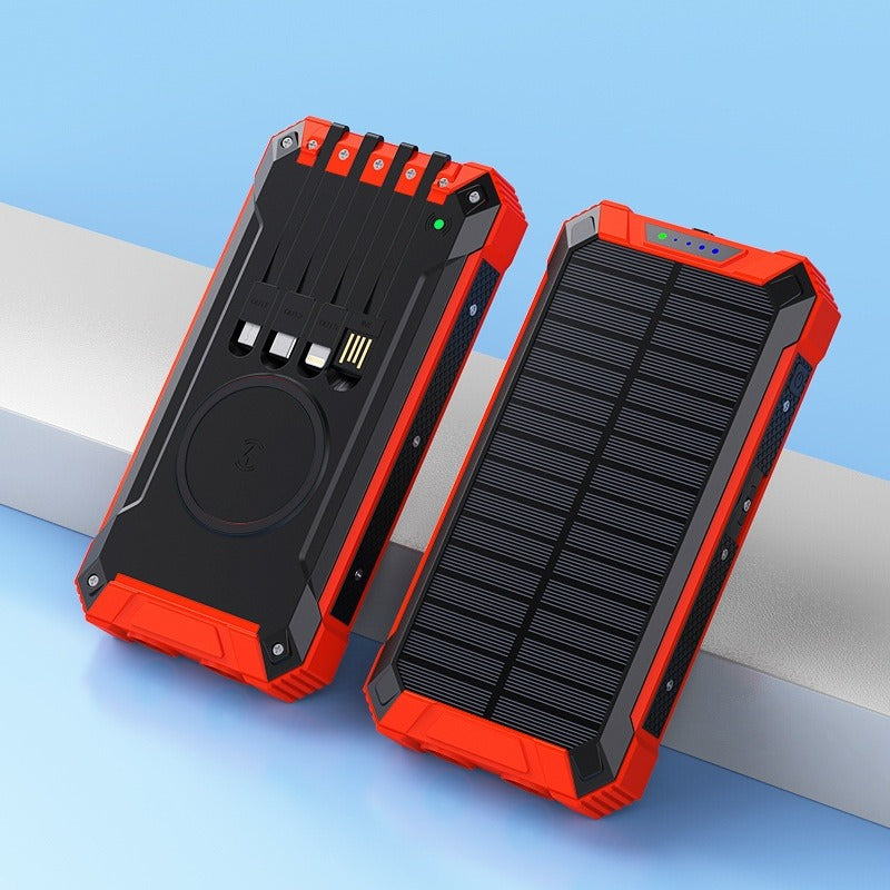 Wireless Solar Power Bank Charger