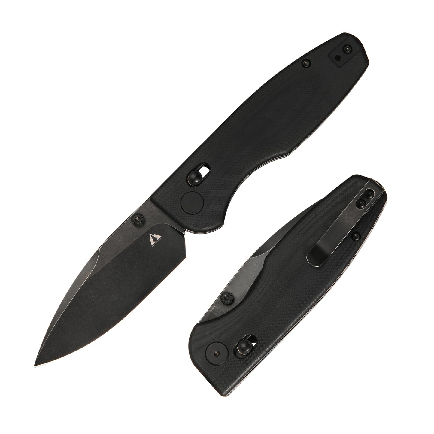 CMB Made Knives CMB Predator CMB-08 G10 Handle 14C28N Steel Blade Pocket Folding Tactical Survival Camping Hiking Outdoors EDC Knife with Pocket Clip for Men Women(Black Stone Wash)